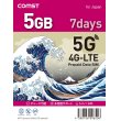 画像1: COMSTプリペイド5G/4Gデータ専用SIM 5GB/7日 (1)